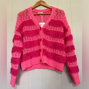 NWT DAVI & DANI Boutique Knitted Cropped Cardigan, Size M